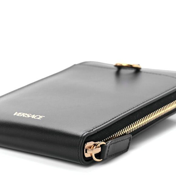 Versace Calfskin La Medusa Zip Around Lanyard Pouch - Picture 7 of 13